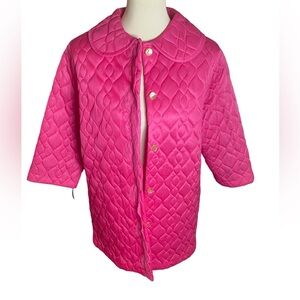 Vintage 60s Waffled House Coat with Buttons